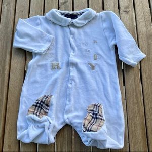 Pajamas white 9 / 12/months Burberry velvet